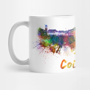 Coimbra skyline in watercolor Mug